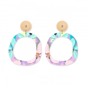 Earrings | Organic Outline Circle Stud Earrings | Kelsie Rose | Floating Florals